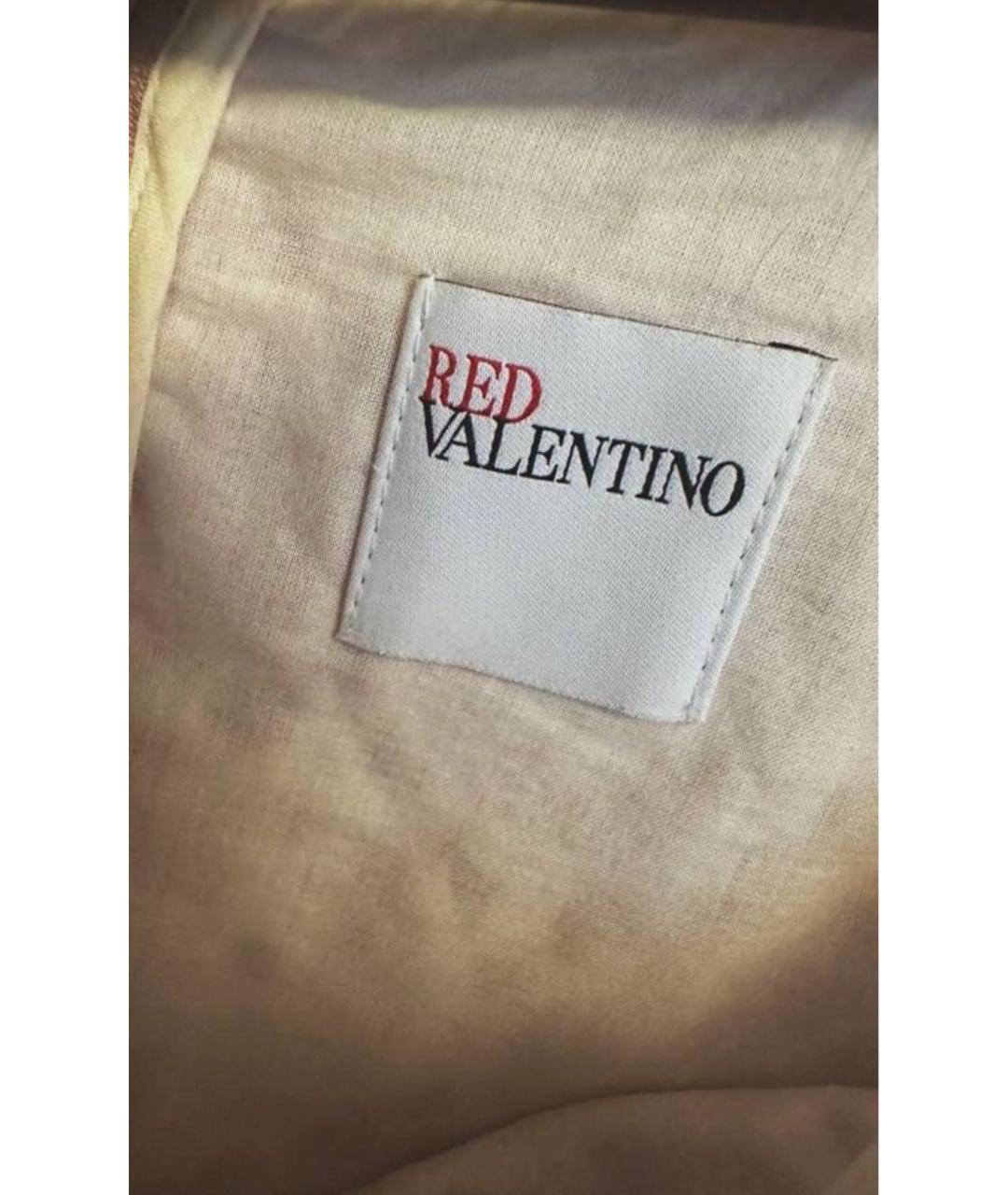 RED VALENTINO Бежевое хлопковое повседневное платье, фото 3