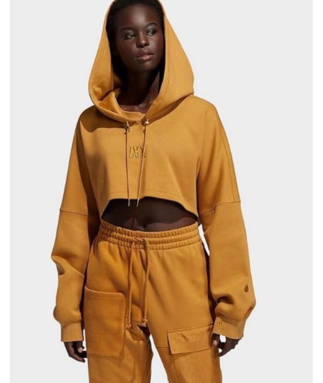 ADIDAS Горчичный хлопковый спортивные костюмы, фото 3