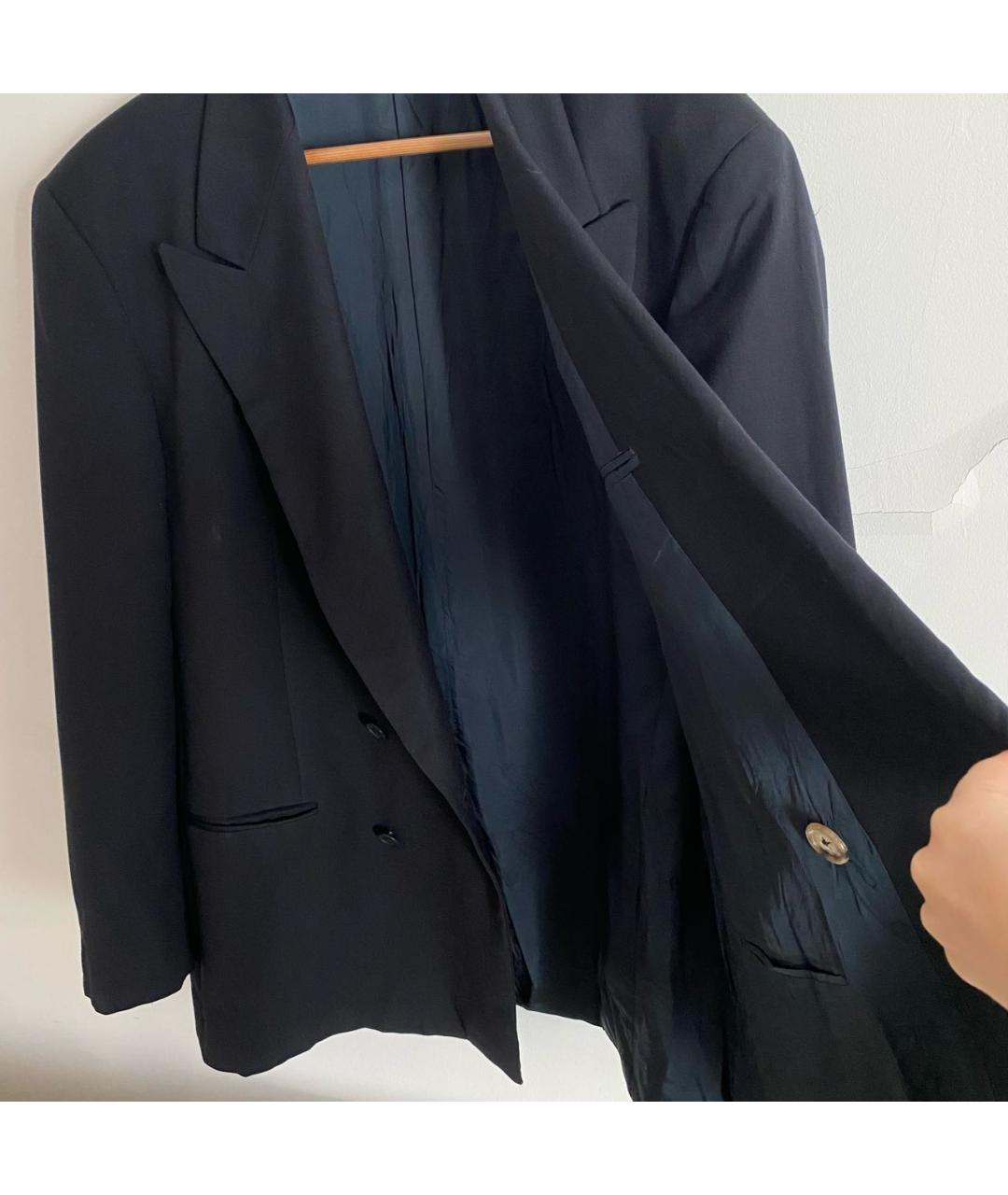GIORGIO ARMANI Темно-синий шерстяной пиджак, фото 4