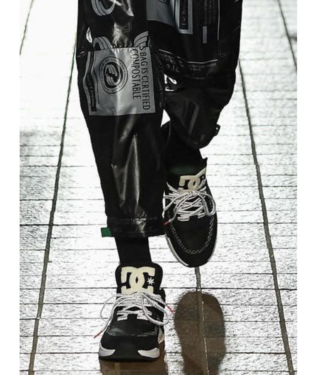 MAISON MIHARA YASUHIRO Черные нубуковые низкие кроссовки / кеды, фото 8