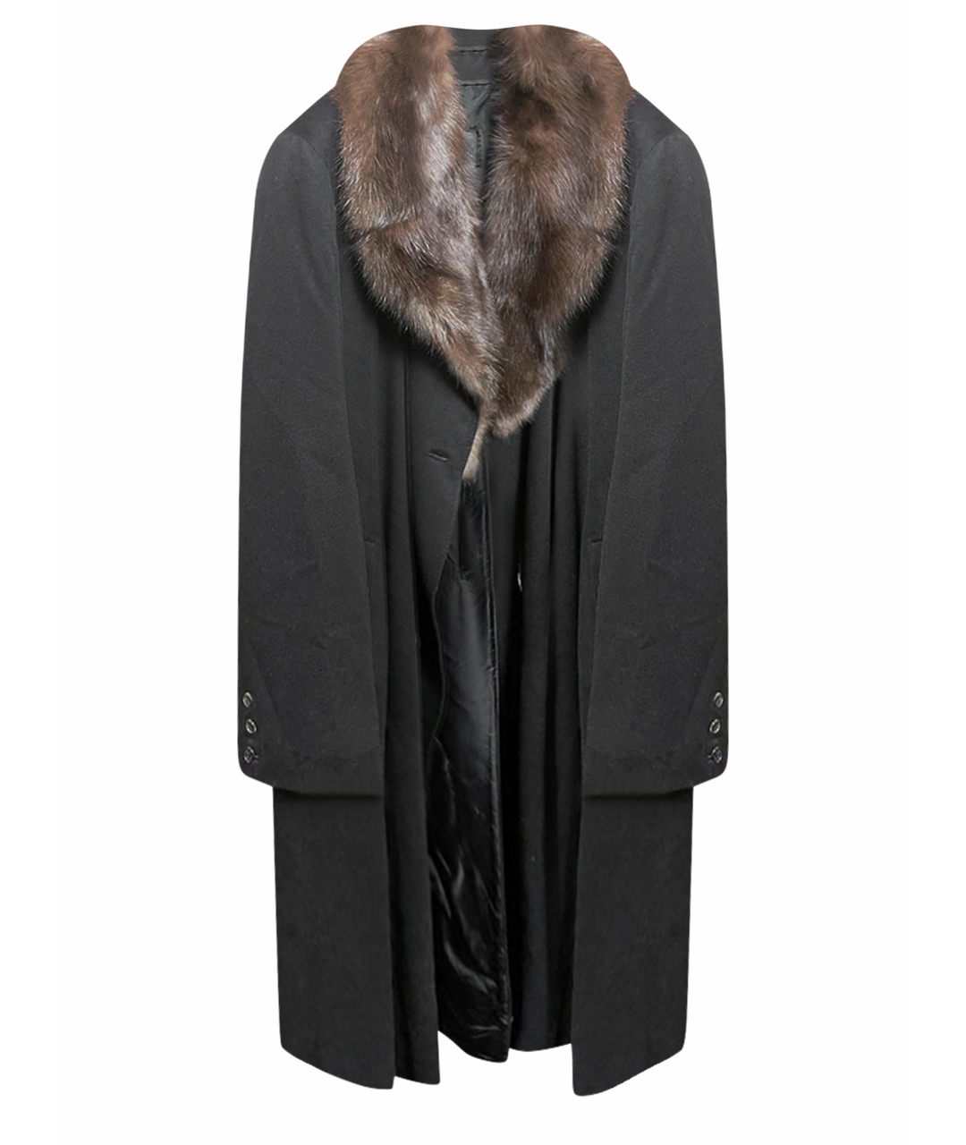 MASSIMO SFORZA Черное кашемировое пальто, фото 1