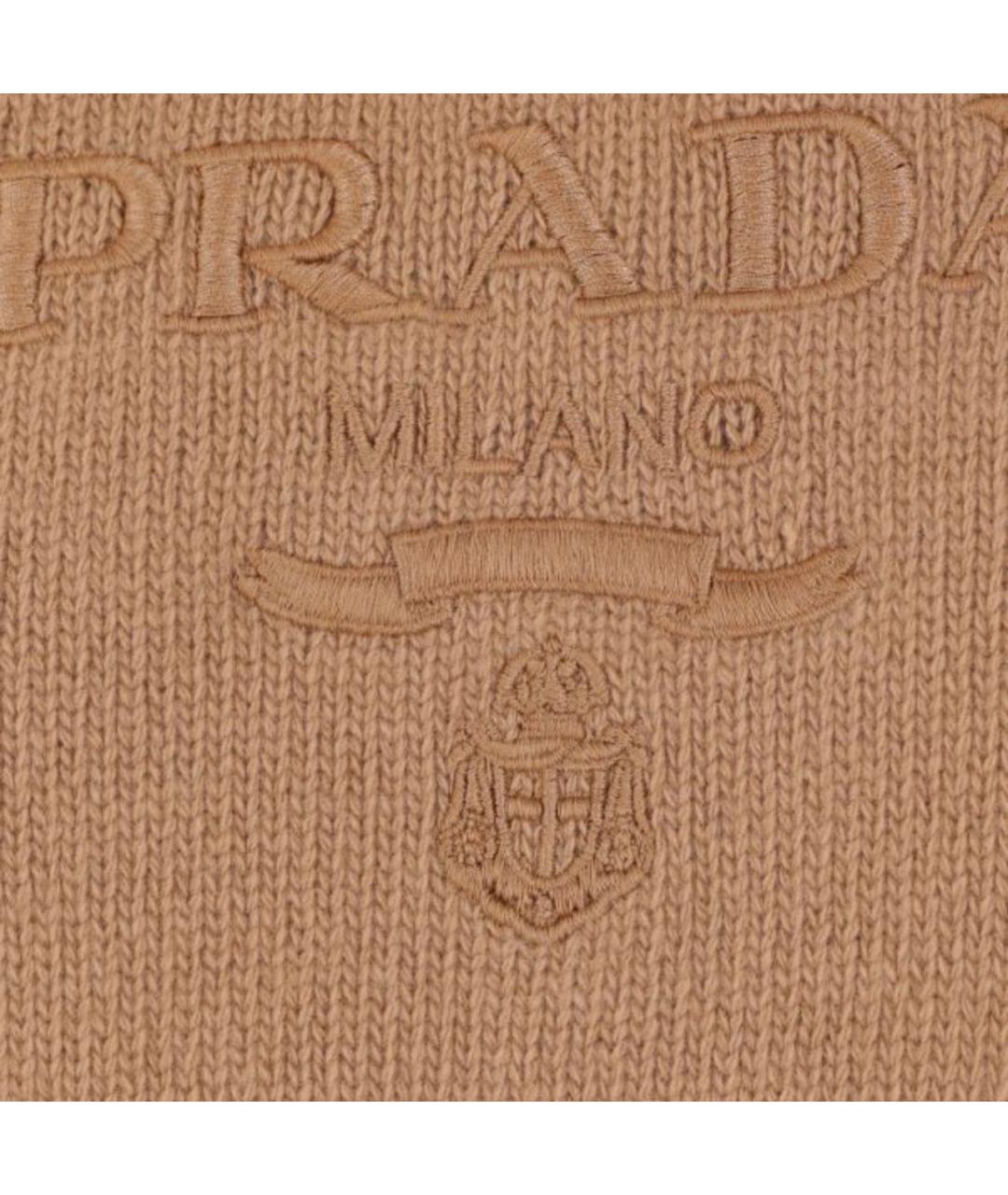 PRADA Коричневый шерстяной джемпер / свитер, фото 7