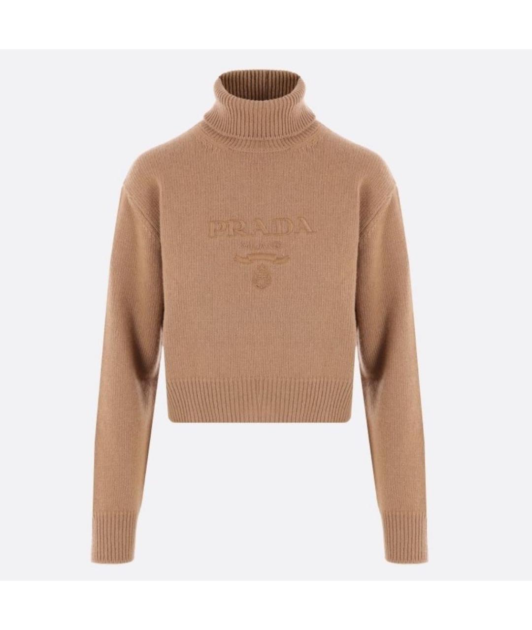 PRADA Коричневый шерстяной джемпер / свитер, фото 9