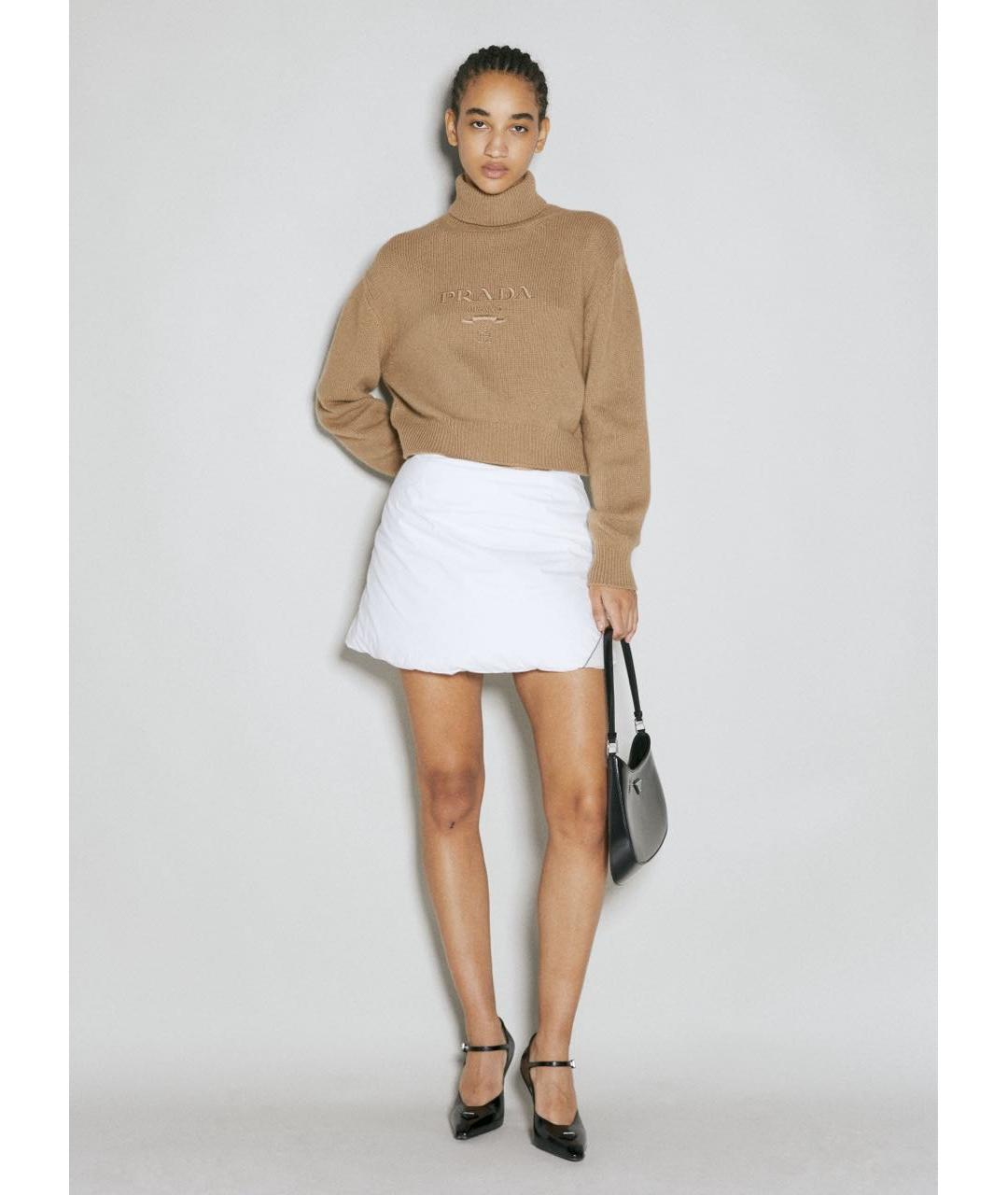 PRADA Коричневый шерстяной джемпер / свитер, фото 4
