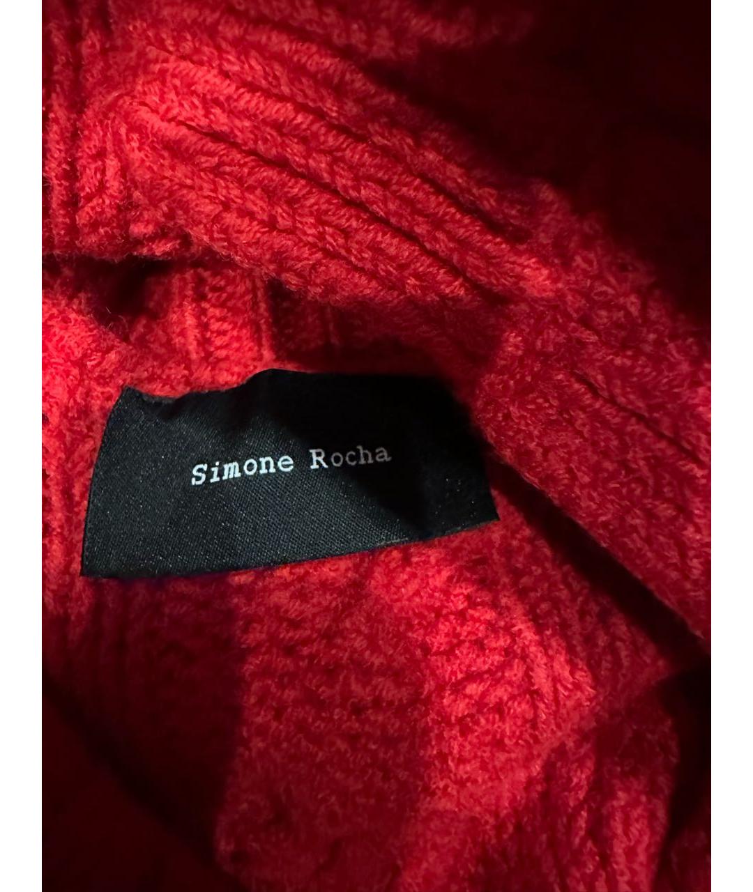 SIMONE ROCHA Красный шерстяной джемпер / свитер, фото 3