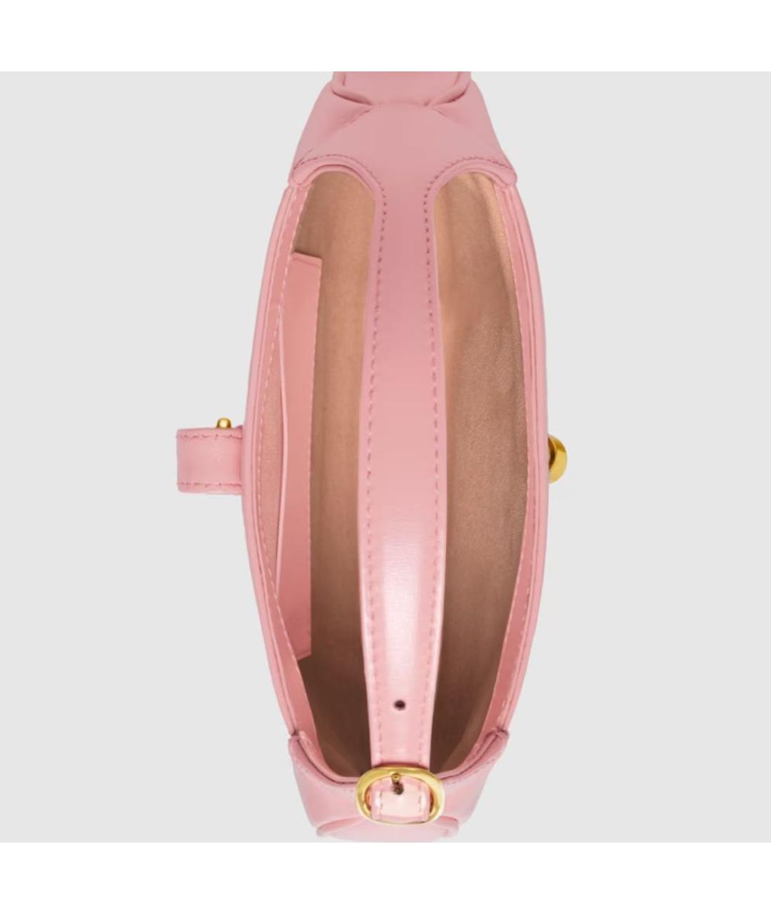 GUCCI Розовая кожаная сумка с короткими ручками, фото 4