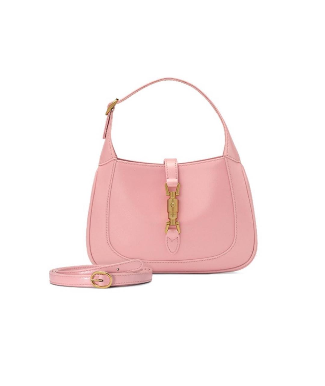 GUCCI Розовая кожаная сумка с короткими ручками, фото 8