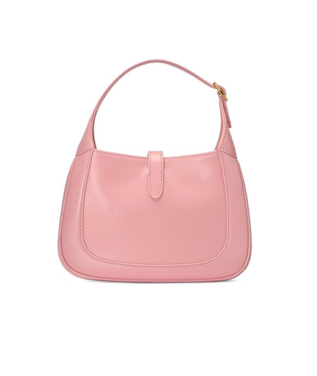 GUCCI Розовая кожаная сумка с короткими ручками, фото 3