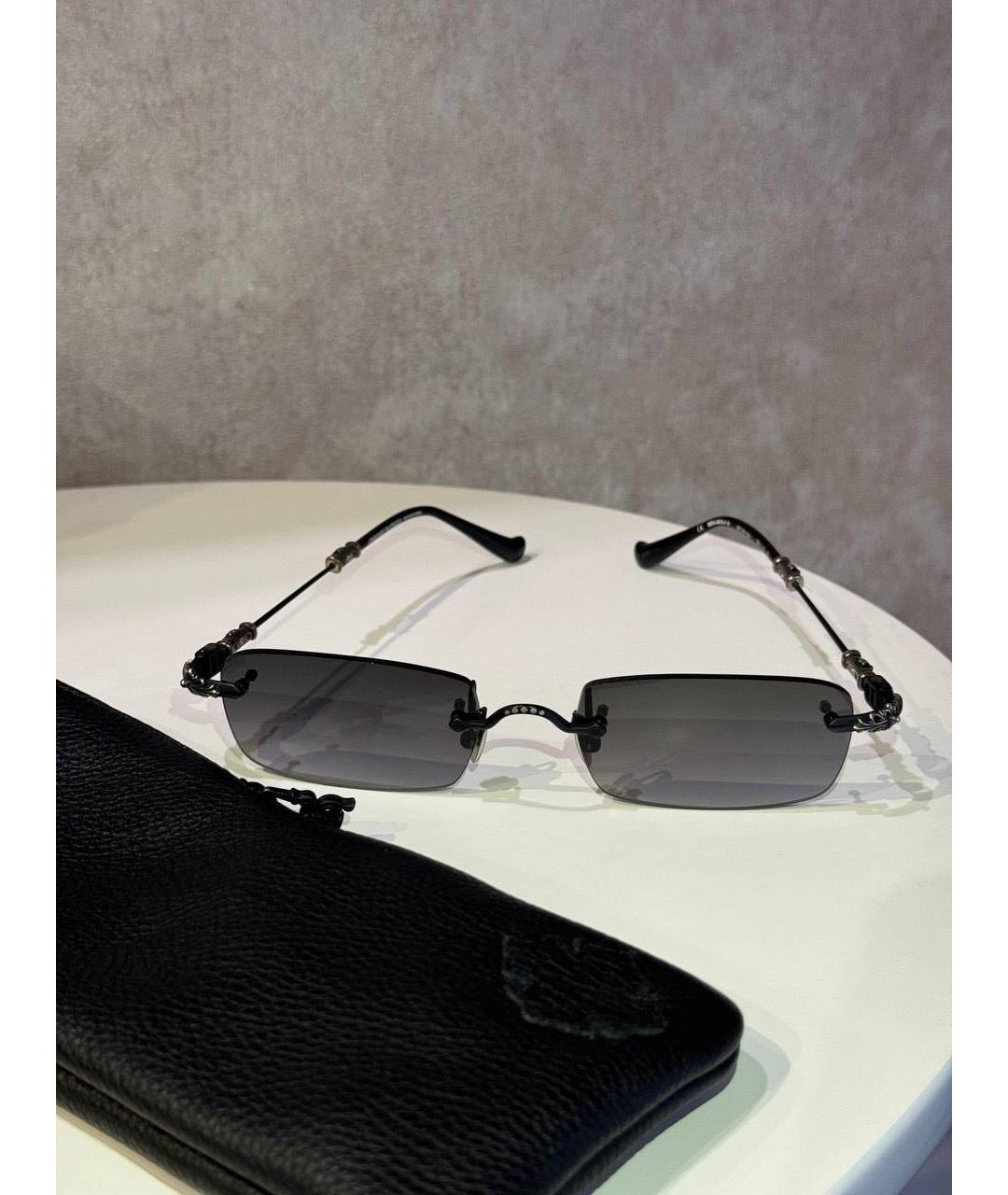 CHROME HEARTS Черные металлические солнцезащитные очки, фото 8