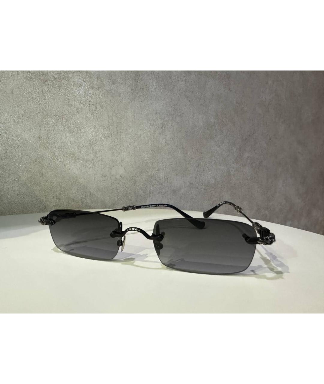CHROME HEARTS Черные металлические солнцезащитные очки, фото 2