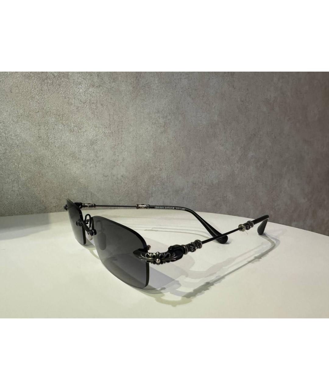CHROME HEARTS Черные металлические солнцезащитные очки, фото 3