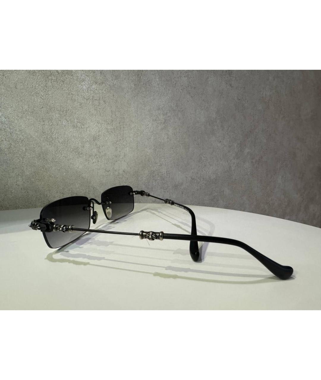 CHROME HEARTS Черные металлические солнцезащитные очки, фото 4