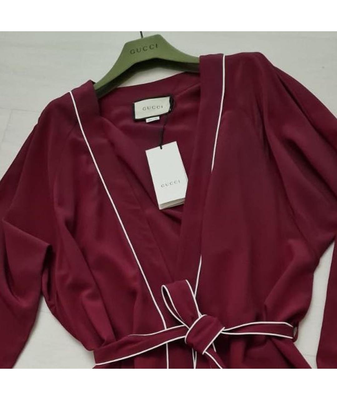 GUCCI Бордовый халаты, фото 2
