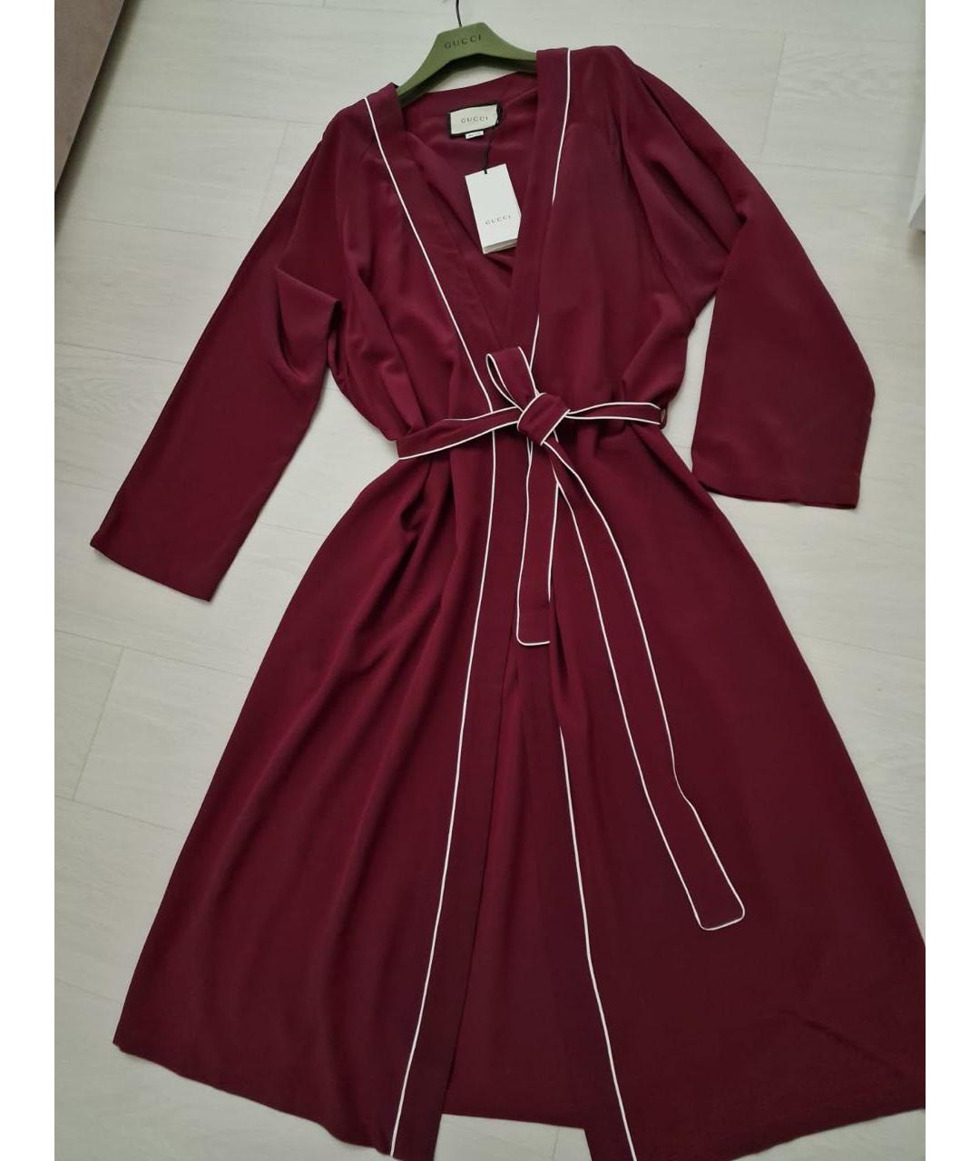 GUCCI Бордовый халаты, фото 4