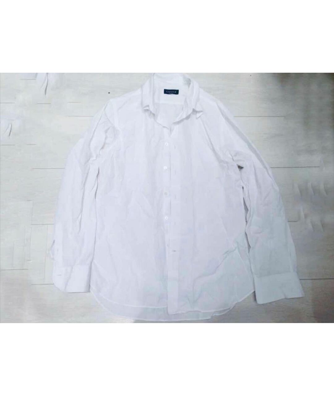 CANALI Белая хлопковая классическая рубашка, фото 2