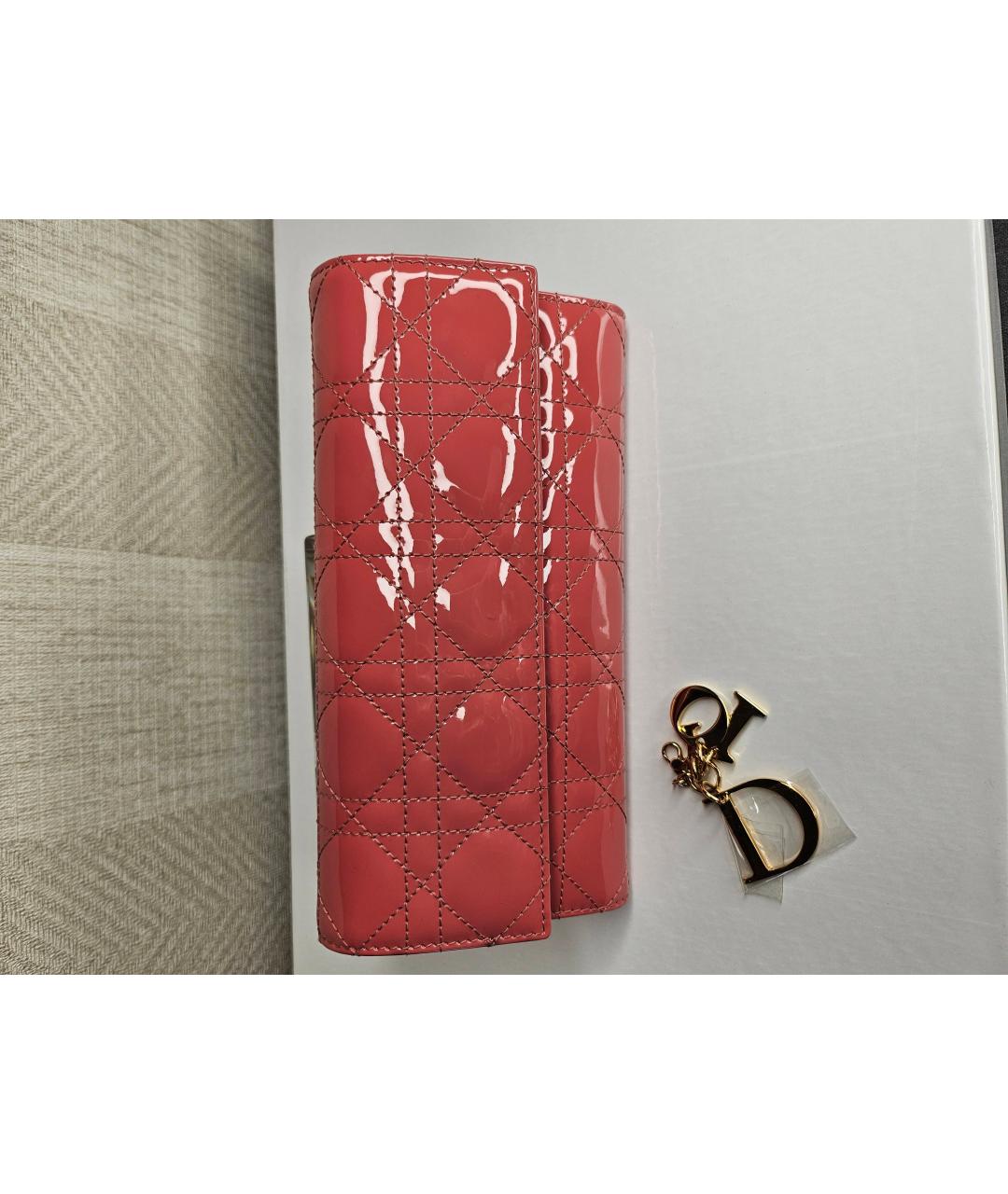 CHRISTIAN DIOR PRE-OWNED Розовый кошелек из лакированной кожи, фото 2