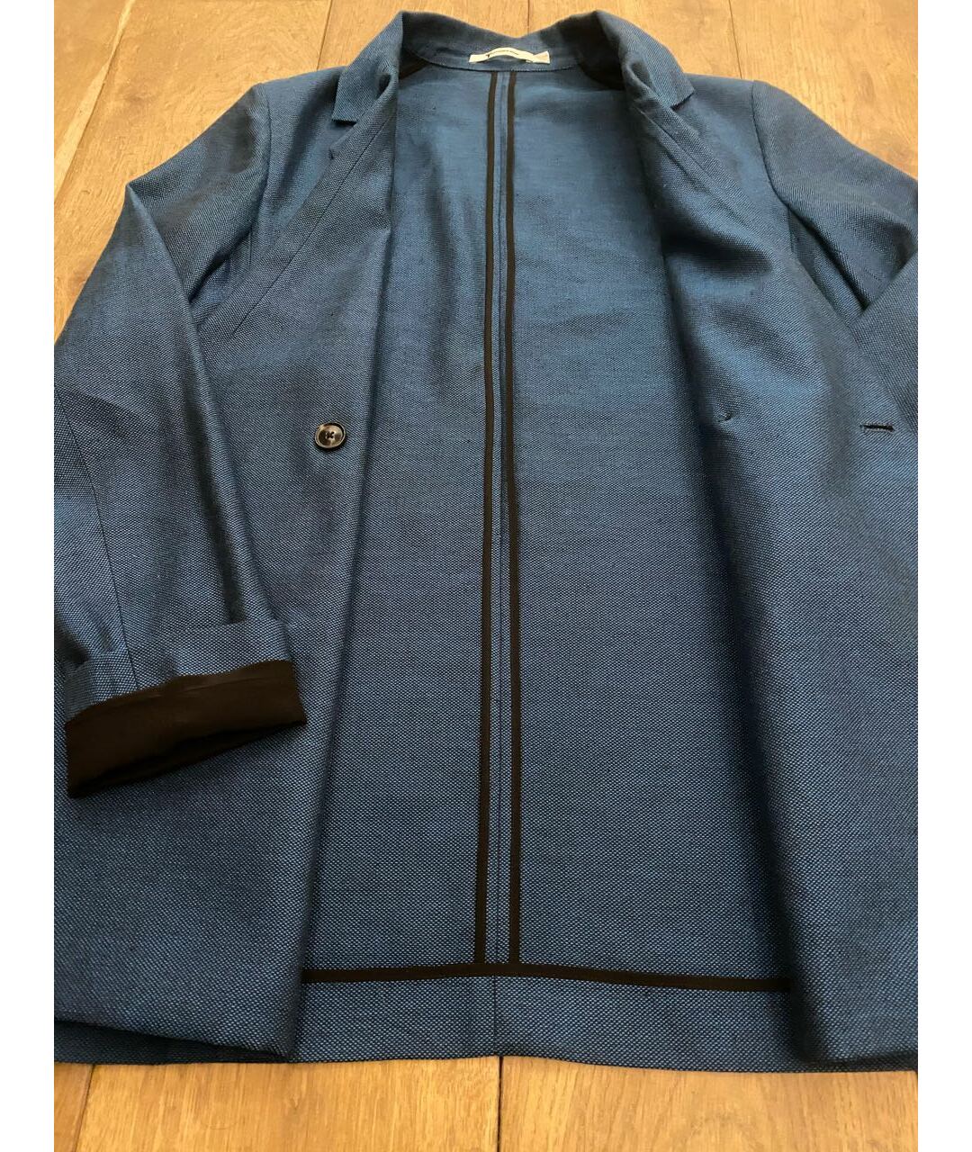 ALEXANDER WANG Синий льняной жакет/пиджак, фото 5