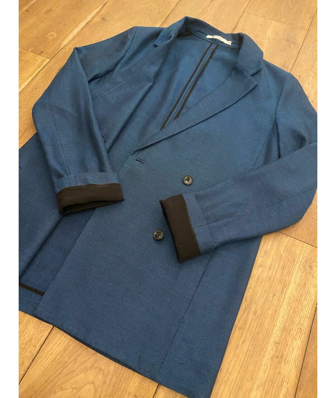 ALEXANDER WANG Синий льняной жакет/пиджак, фото 3