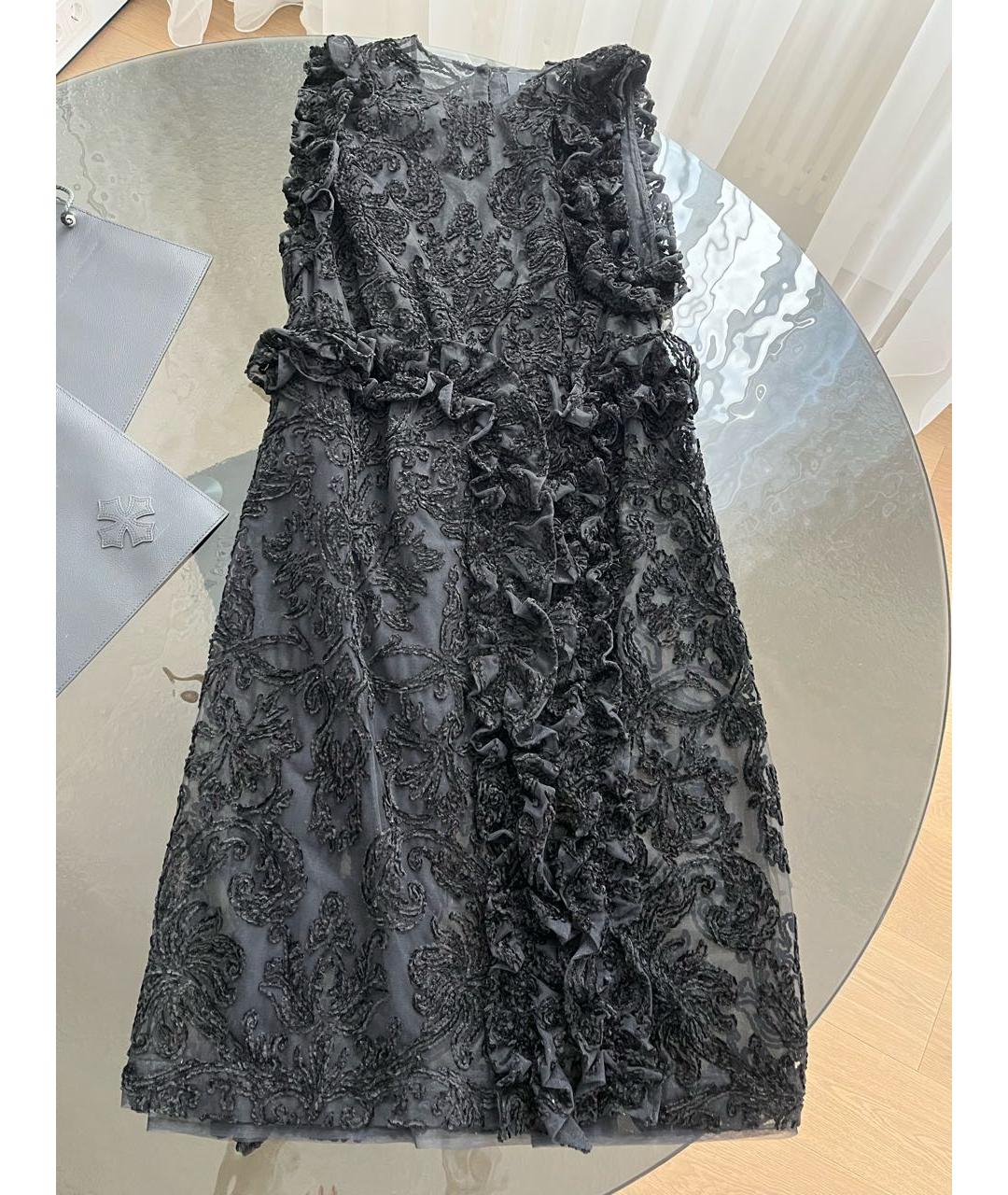 SIMONE ROCHA Черное шелковое коктейльное платье, фото 9
