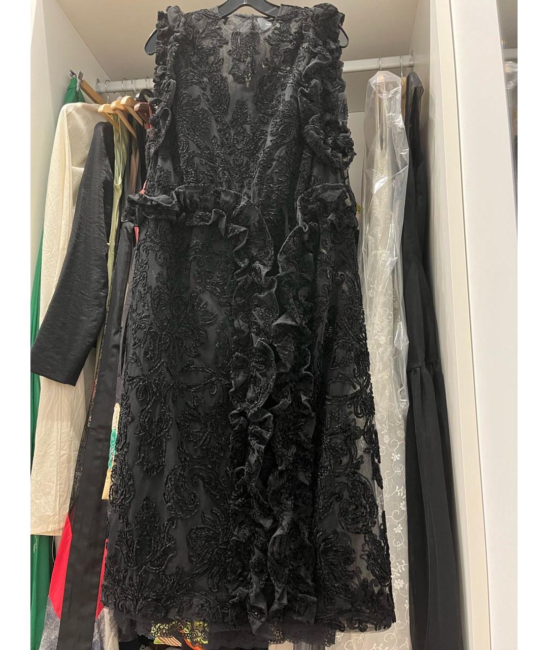 SIMONE ROCHA Черное шелковое коктейльное платье, фото 4