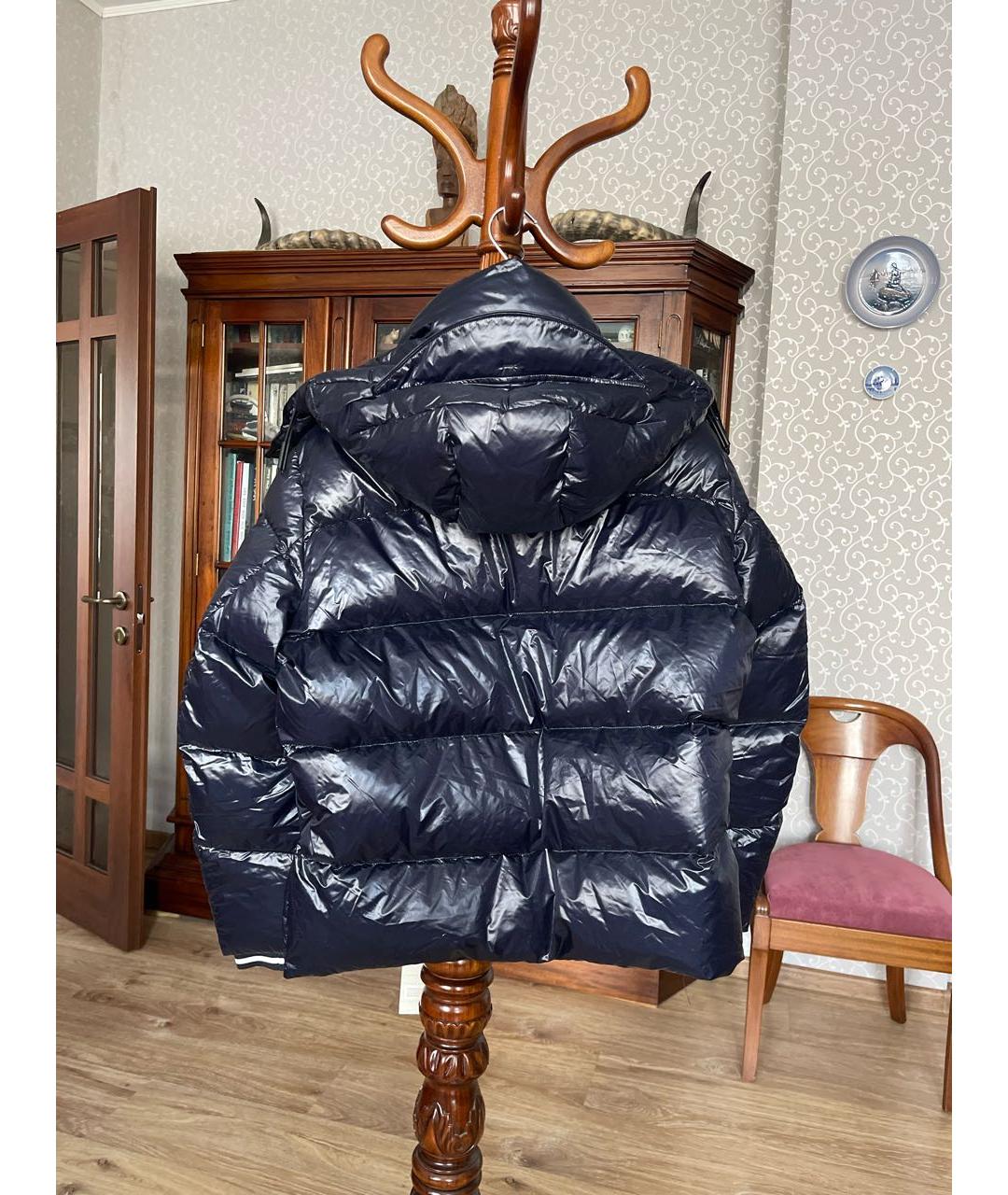 EMPORIO ARMANI Темно-синий полиамидовый пуховик, фото 2