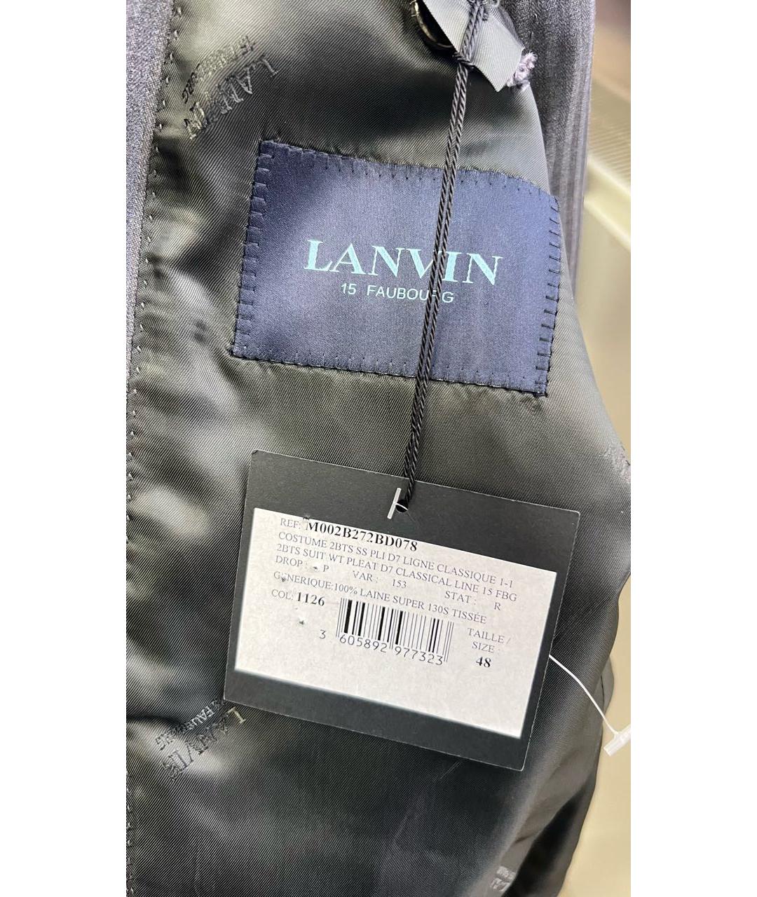 LANVIN Серый классический костюм, фото 8