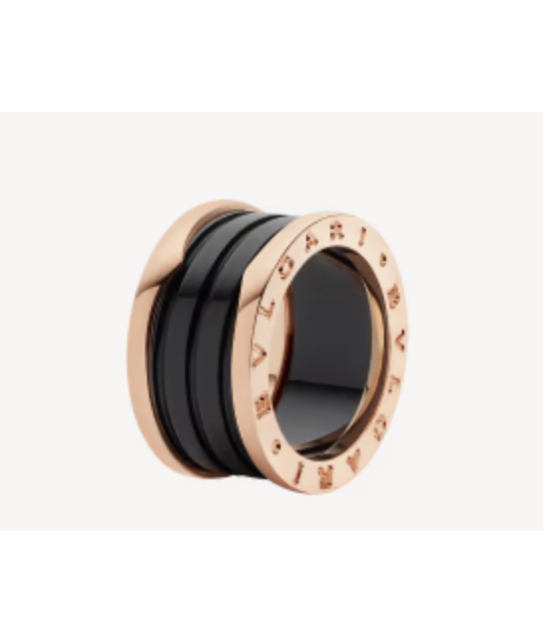 BVLGARI Черное кольцо из розового золота, фото 7
