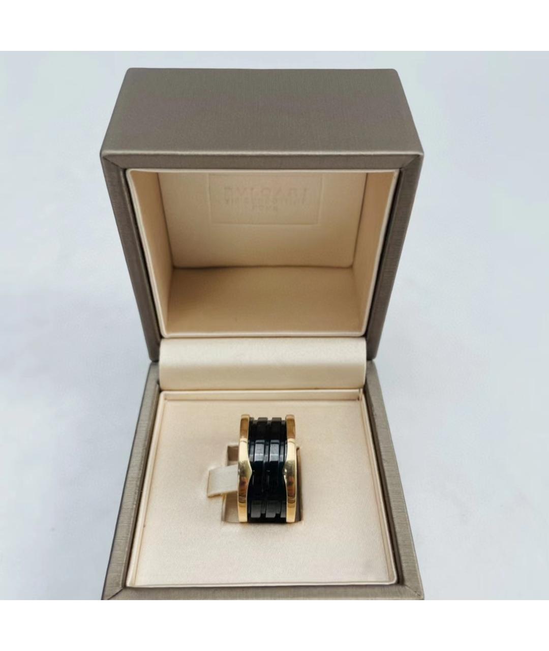 BVLGARI Черное кольцо из розового золота, фото 6