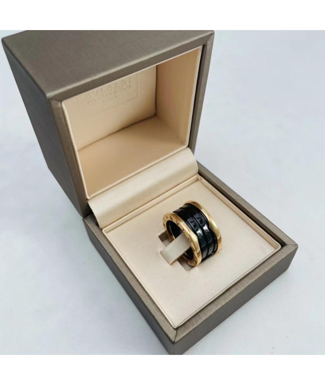 BVLGARI Черное кольцо из розового золота, фото 5