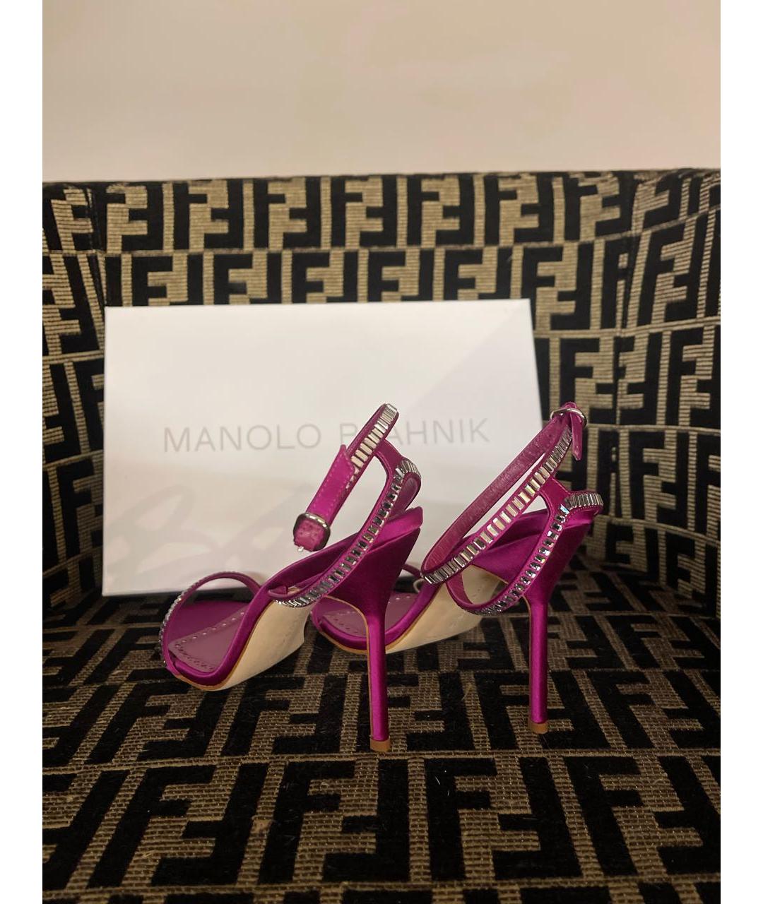 MANOLO BLAHNIK Фуксия босоножки, фото 3