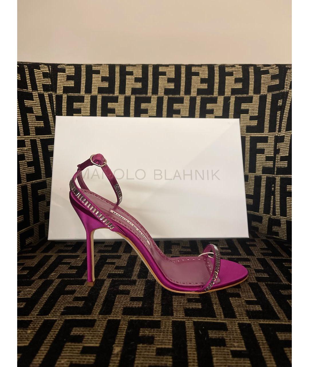 MANOLO BLAHNIK Фуксия босоножки, фото 7