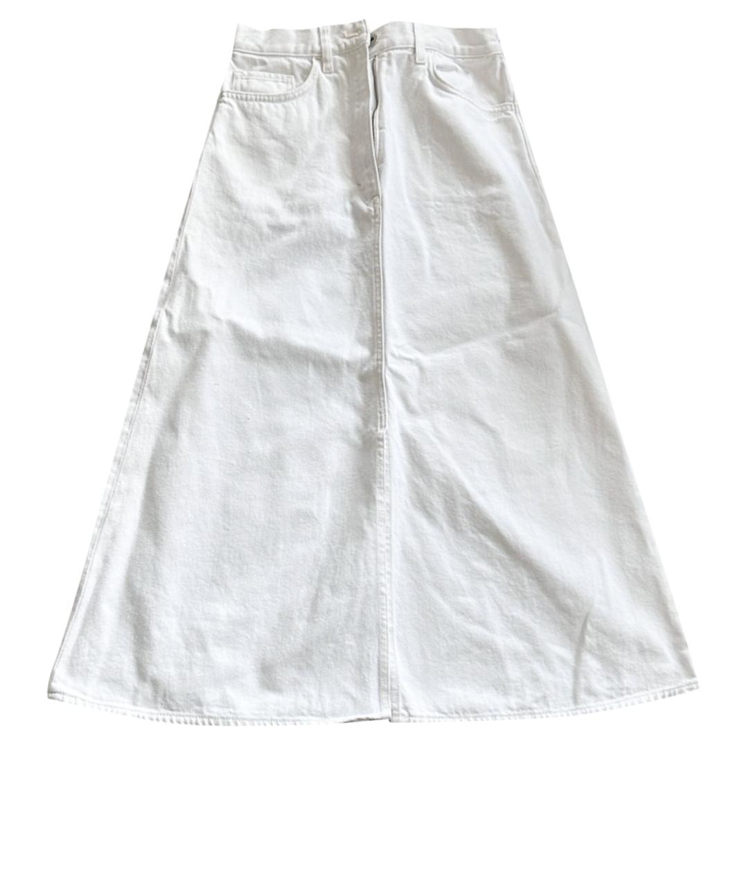COS Белая хлопковая юбка миди, фото 1