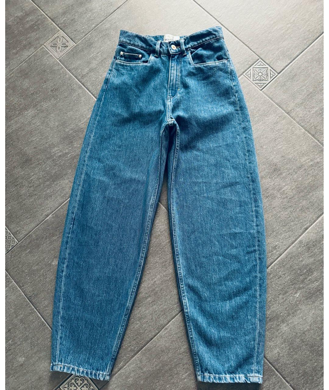 WANDLER Синие хлопковые прямые джинсы, фото 2