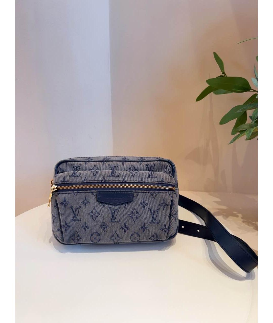 LOUIS VUITTON PRE-OWNED Серая деним поясная сумка, фото 7