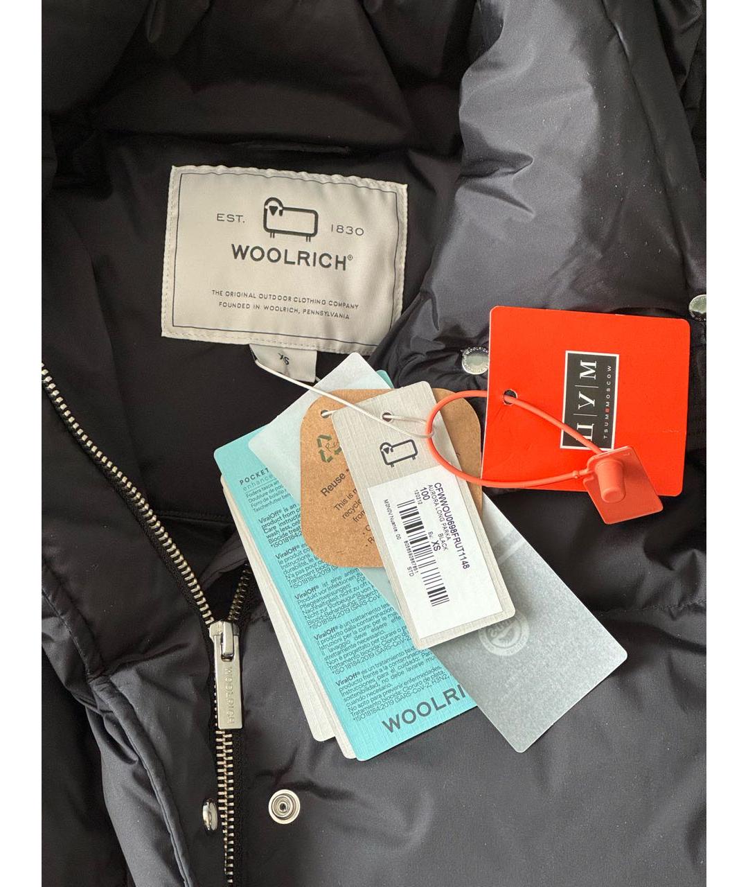 WOOLRICH Черный полиамидовый пуховик, фото 3