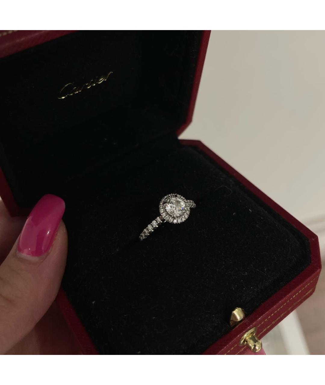 CARTIER Белое платиновое кольцо, фото 2