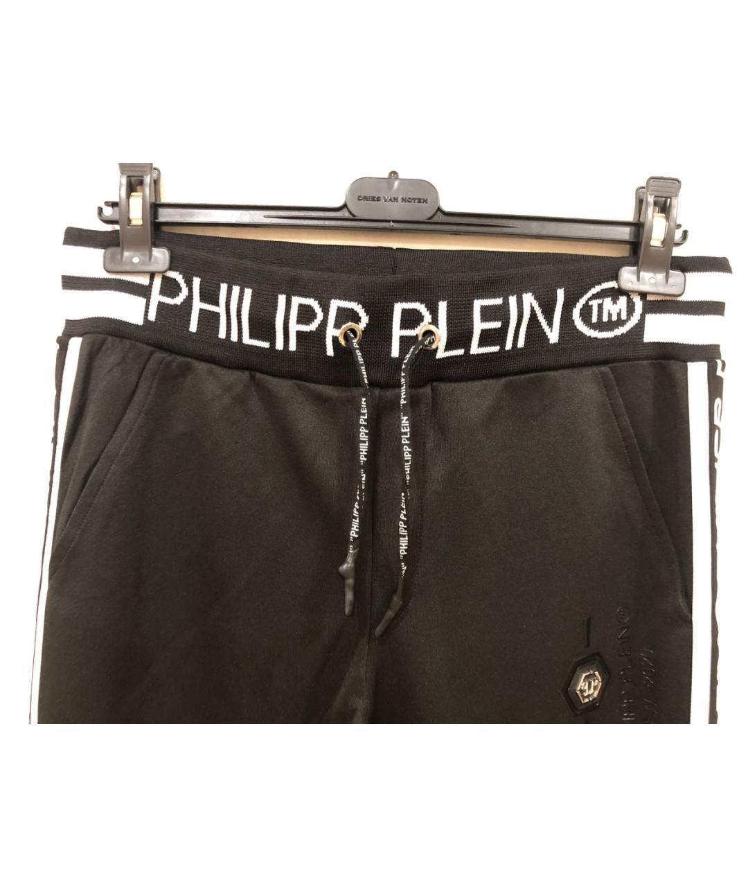 PHILIPP PLEIN Черные полиэстеровые повседневные брюки, фото 3