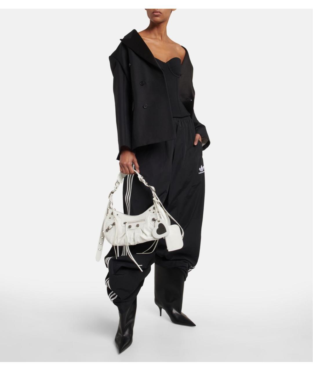 BALENCIAGA Белая кожаная сумка тоут, фото 5