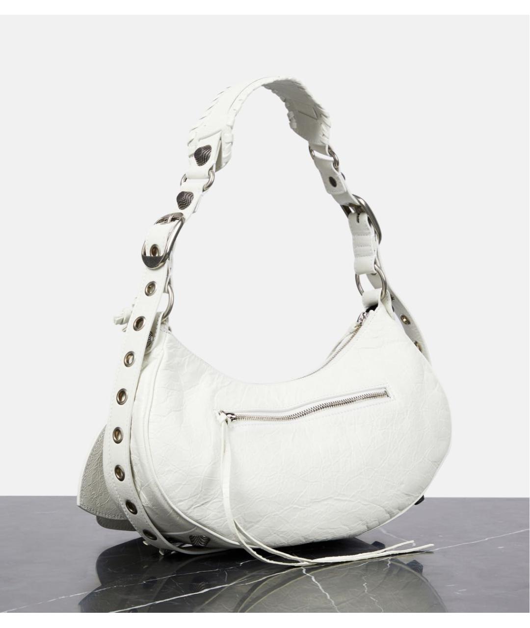 BALENCIAGA Белая кожаная сумка тоут, фото 3