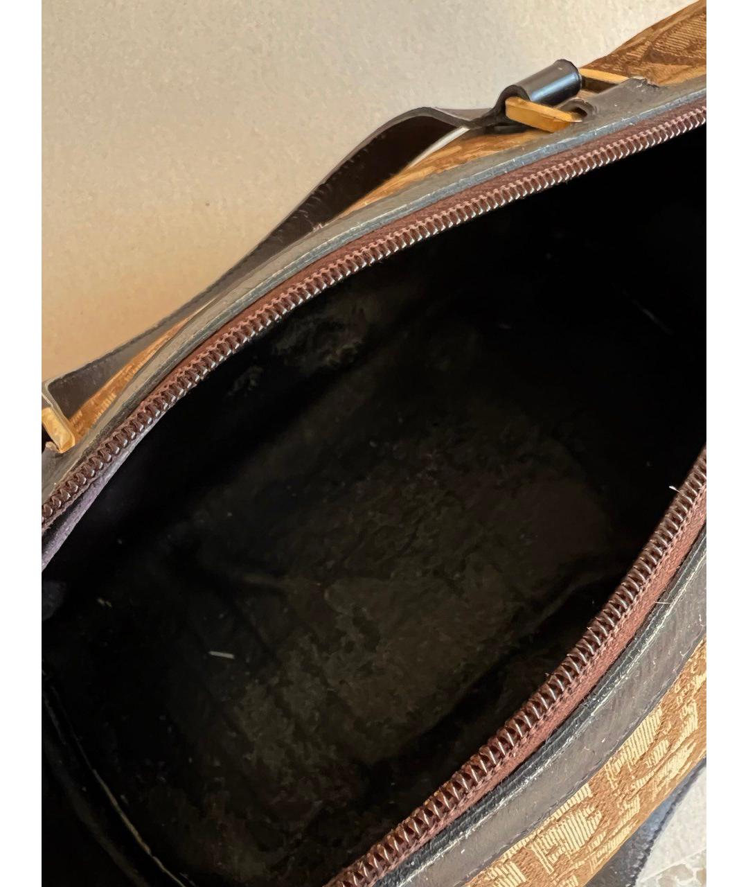 CHRISTIAN DIOR Бежевая тканевая сумка с короткими ручками, фото 5