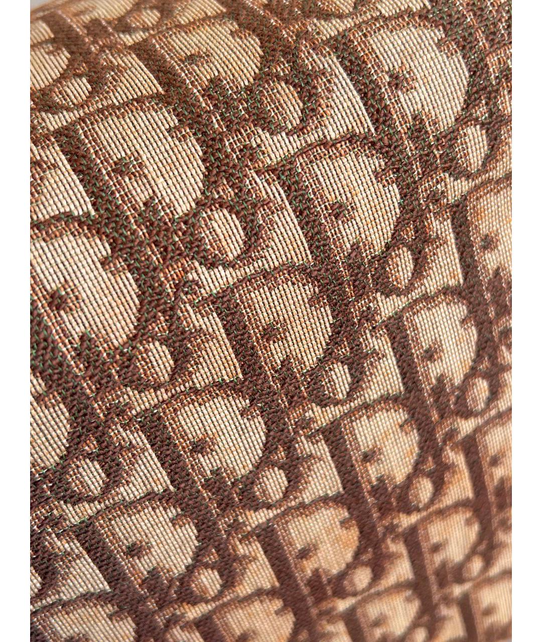 CHRISTIAN DIOR Бежевая тканевая сумка с короткими ручками, фото 7