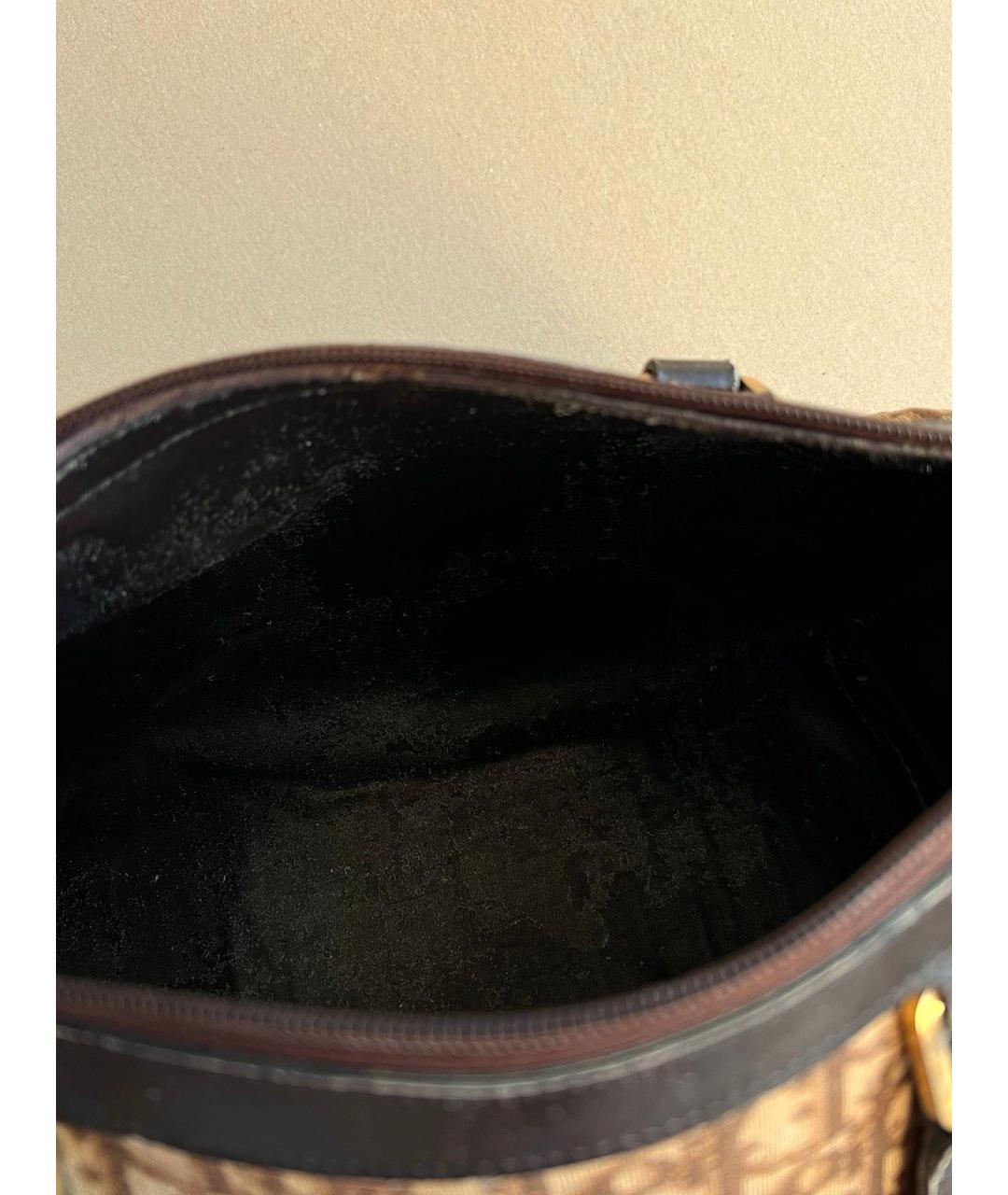 CHRISTIAN DIOR Бежевая тканевая сумка с короткими ручками, фото 8