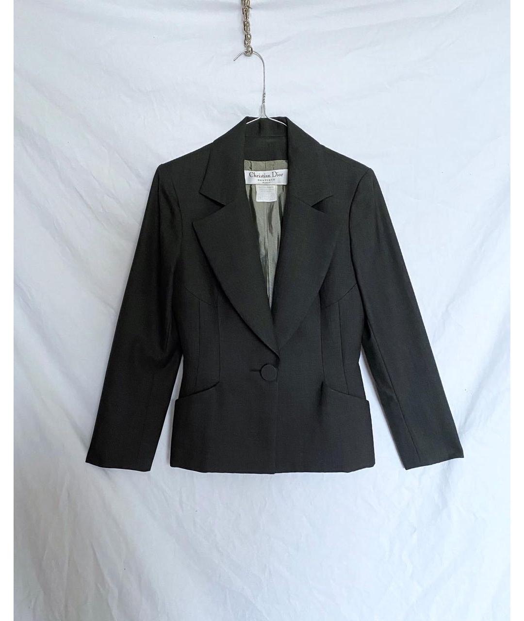 CHRISTIAN DIOR Серый шерстяной жакет/пиджак, фото 9