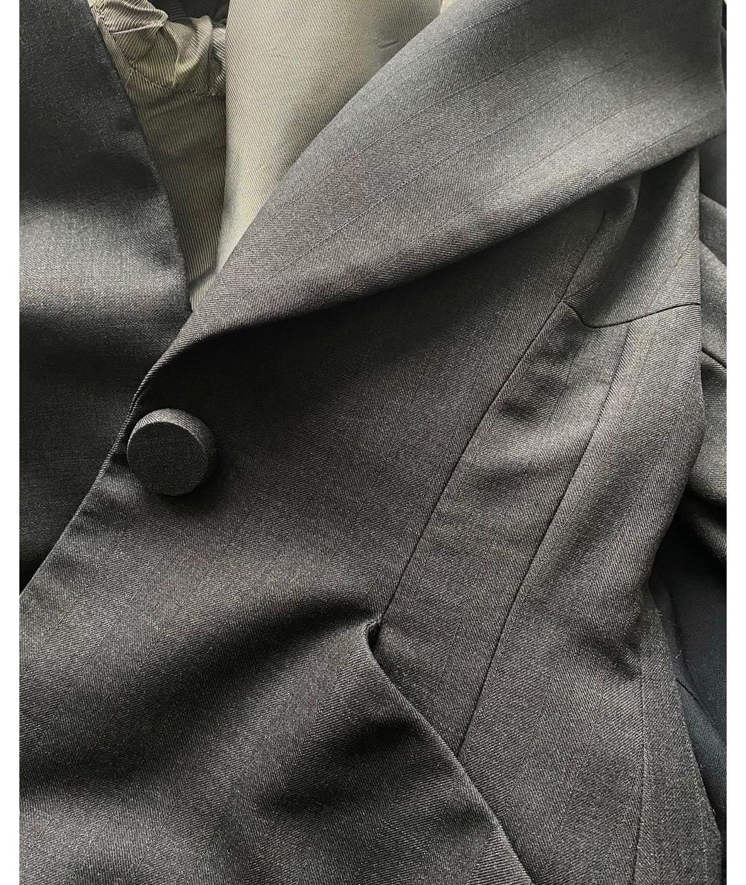 CHRISTIAN DIOR Серый шерстяной жакет/пиджак, фото 4