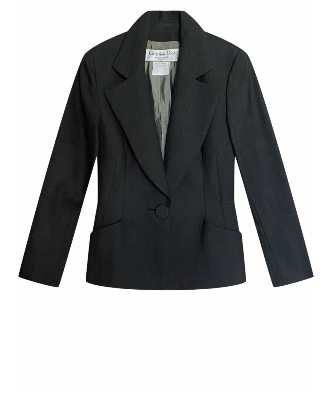 CHRISTIAN DIOR Серый шерстяной жакет/пиджак, фото 1