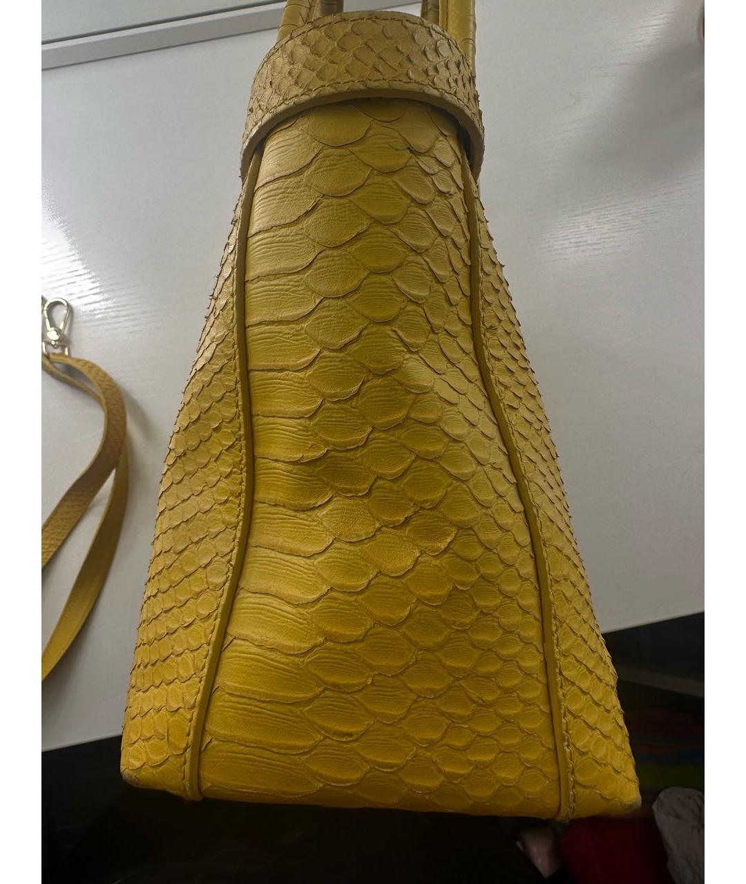 FURLA Горчичная кожаная сумка тоут, фото 2