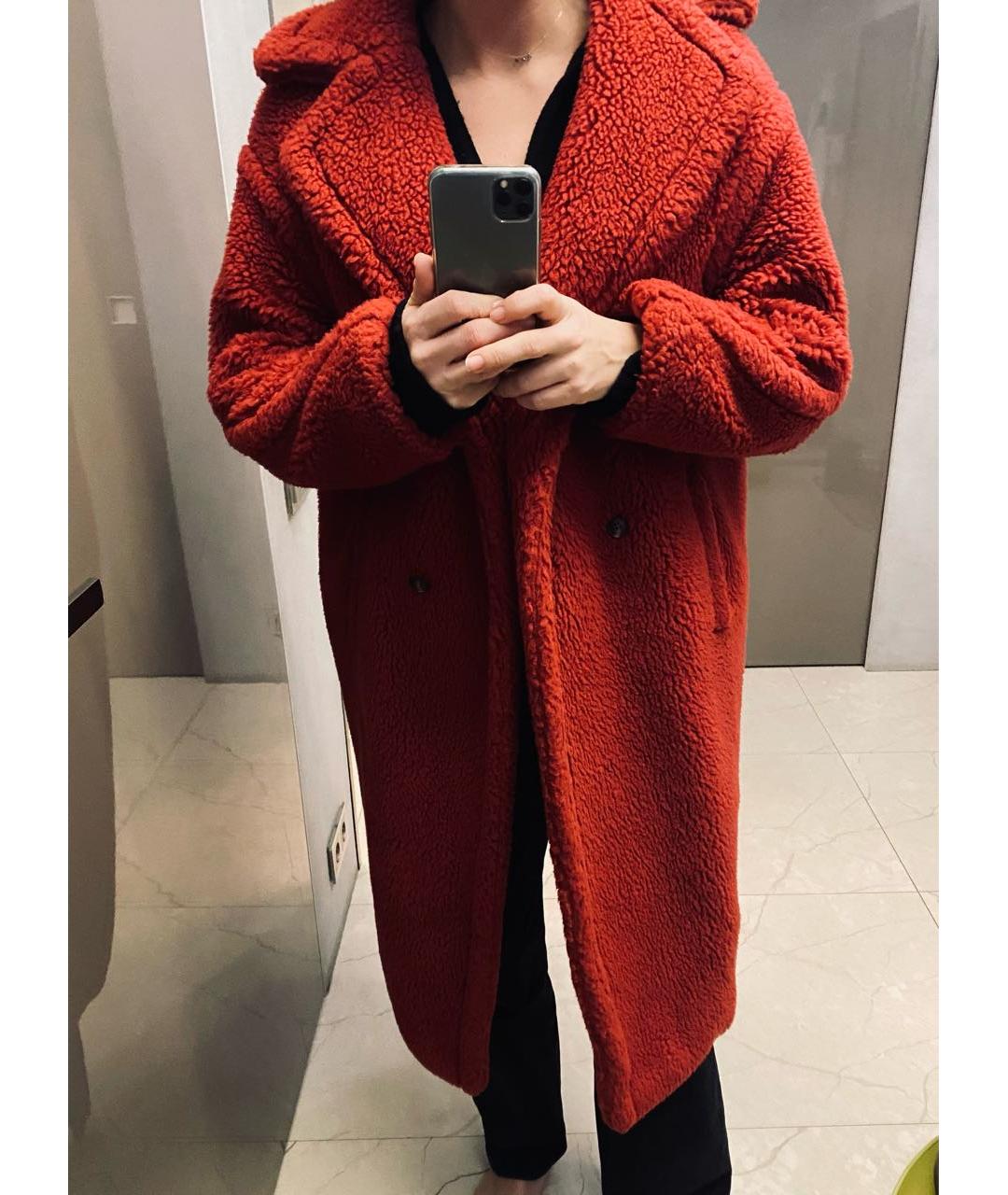 MAX MARA Красная меховая шуба, фото 5