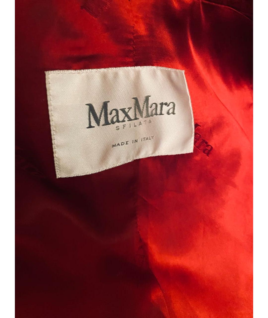 MAX MARA Красная меховая шуба, фото 3