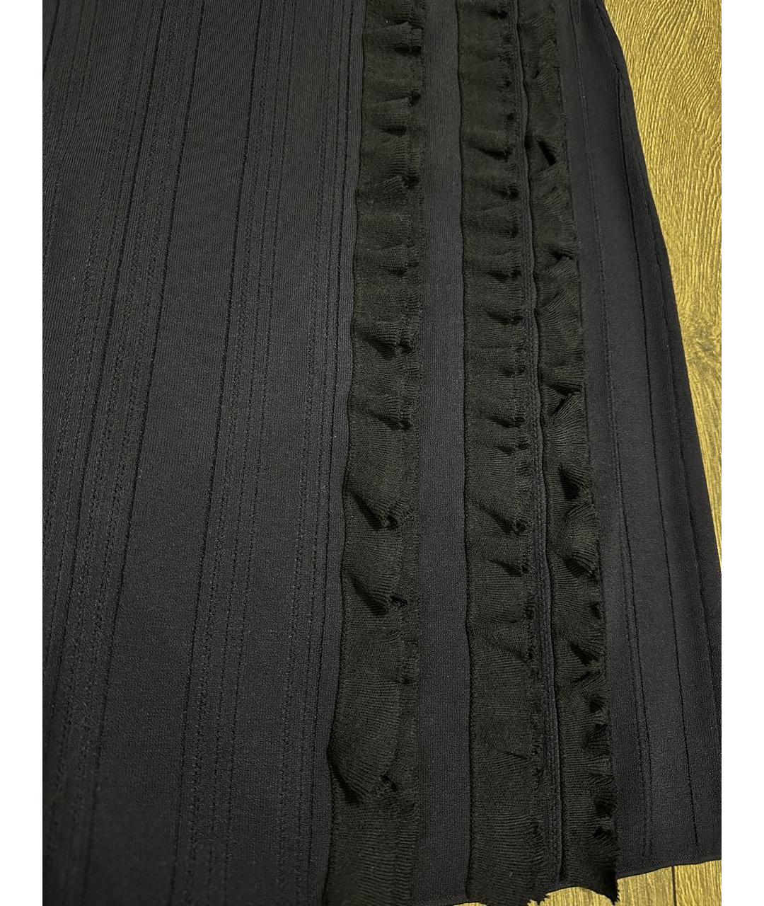 LOUIS VUITTON PRE-OWNED Темно-синяя шелковая юбка миди, фото 3
