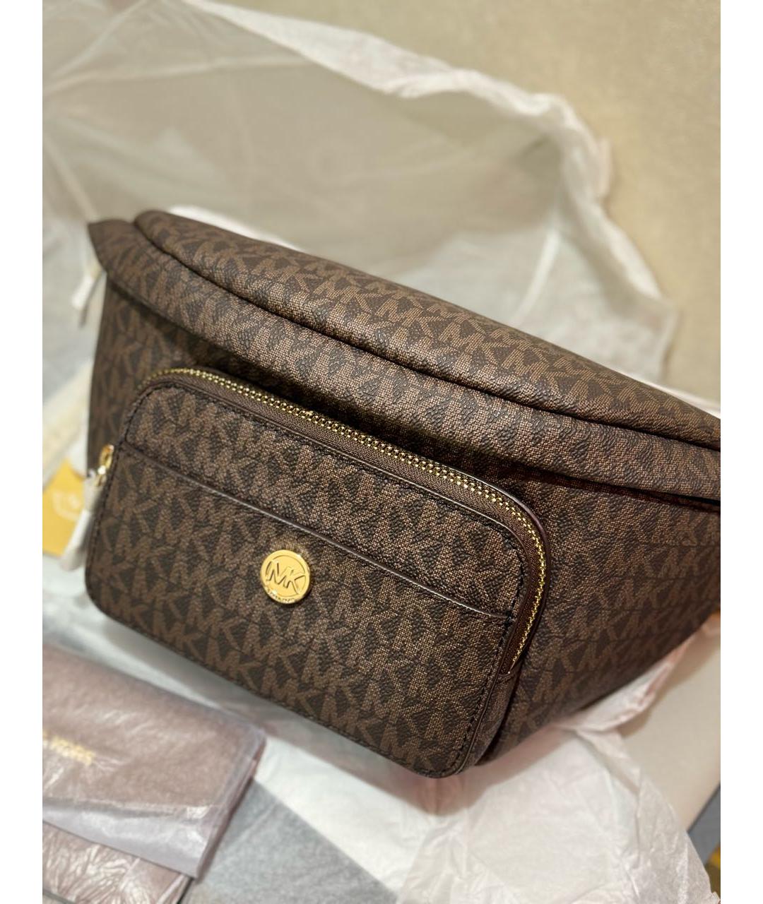 MICHAEL KORS Коричневая поясная сумка, фото 5